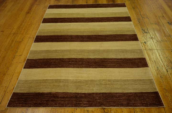4' 9 x 6' 3 Hand Knotted Modern Ziegler Oriental Rug