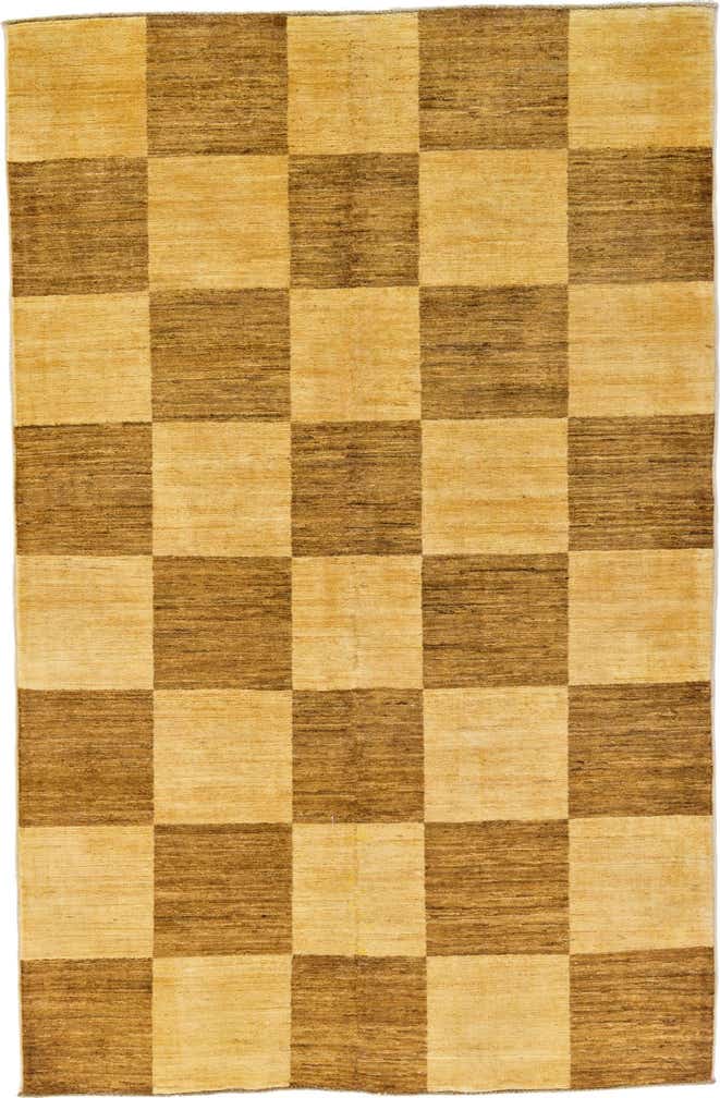 4' 3 x 6' 6 Hand Knotted Modern Ziegler Oriental Rug