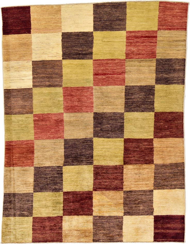 Detail image of 4' x 5' 9 Hand Knotted Modern Ziegler Oriental Rug