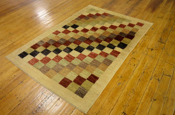 Detail image of 3' 11 x 5' 7 Hand Knotted Modern Ziegler Oriental Rug