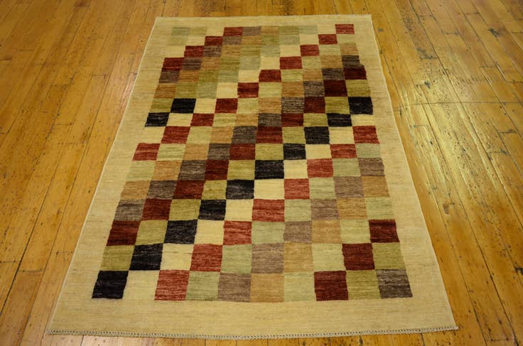 Detail image of 3' 11 x 5' 7 Hand Knotted Modern Ziegler Oriental Rug