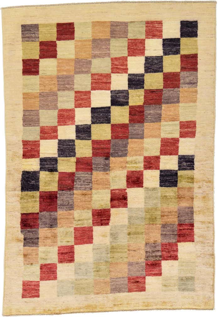 3' 11 x 5' 7 Hand Knotted Modern Ziegler Oriental Rug