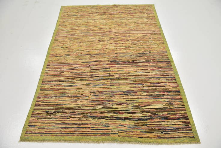 Detail image of 4' 9 x 6' 9 Hand Knotted Modern Ziegler Rug