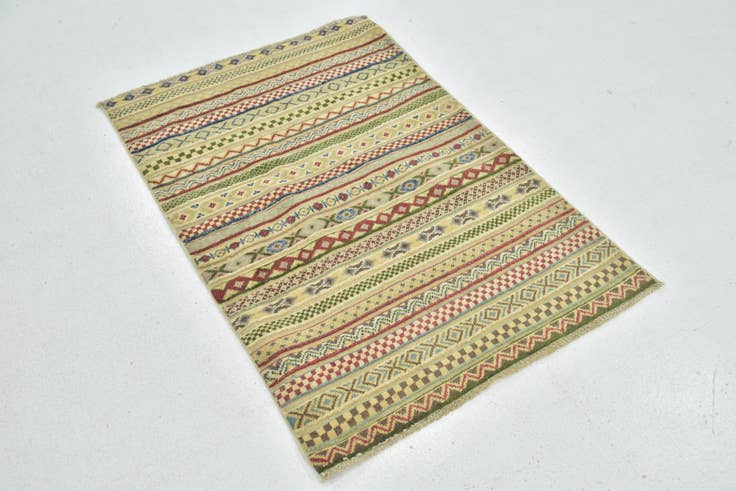 Detail image of 2' 9 x 4' Hand Knotted Modern Ziegler Oriental Rug