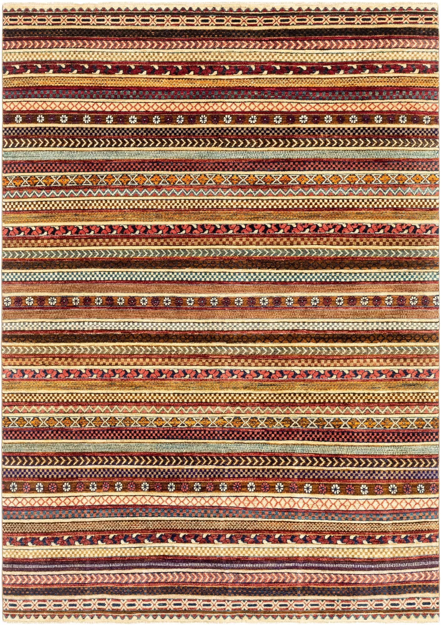 6' 8 x 9' 6 Hand Knotted Modern Ziegler Rug