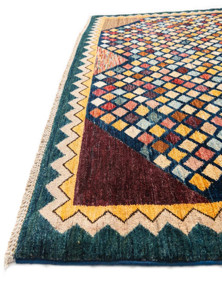 Detail image of 5' 1 x 6' 2  Hand Knotted Modern Ziegler Wool Rug