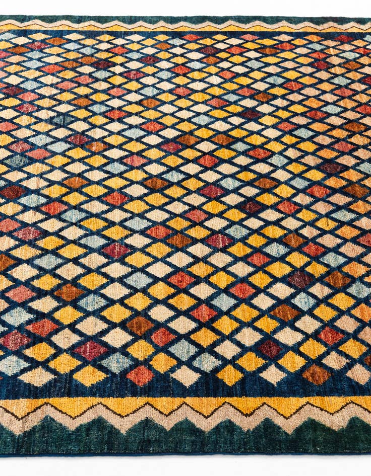 Detail image of 5' 1 x 6' 2  Hand Knotted Modern Ziegler Wool Rug