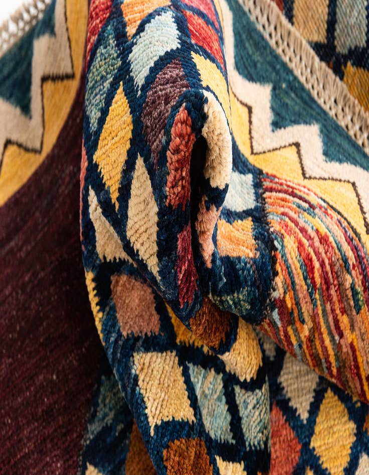 Detail image of 5' 1 x 6' 2  Hand Knotted Modern Ziegler Wool Rug