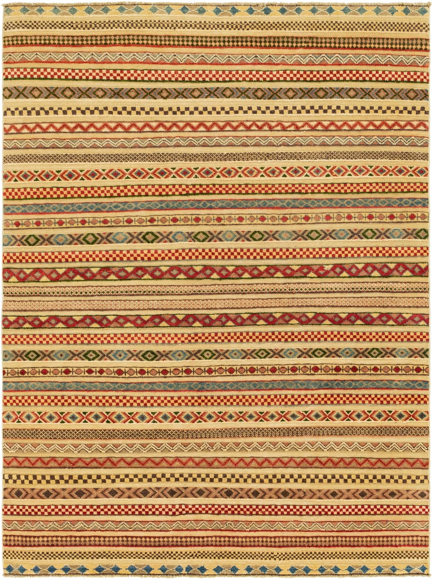 4' 9 x 6' 4 Hand Knotted Modern Ziegler Rug