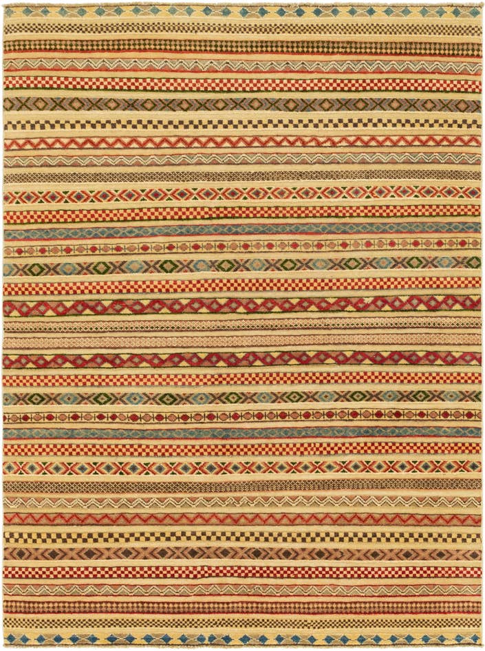 Detailansicht von 145cm x 195cm Handgeknüpft Modern Ziegler Teppich