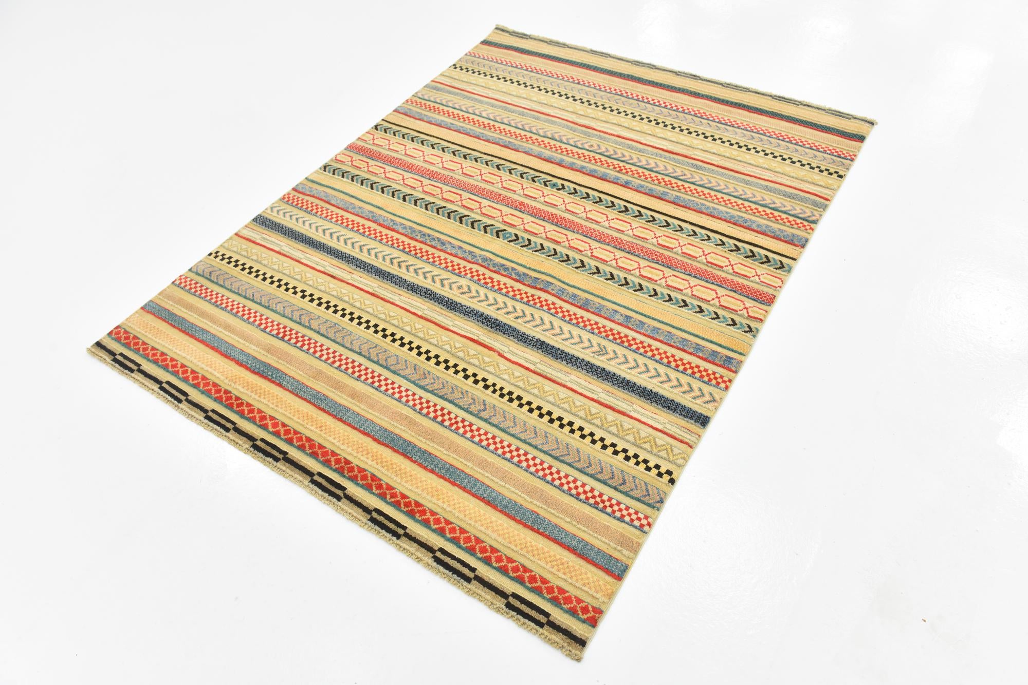 4' 10 x 6' 5 Hand Knotted Modern Ziegler Rug