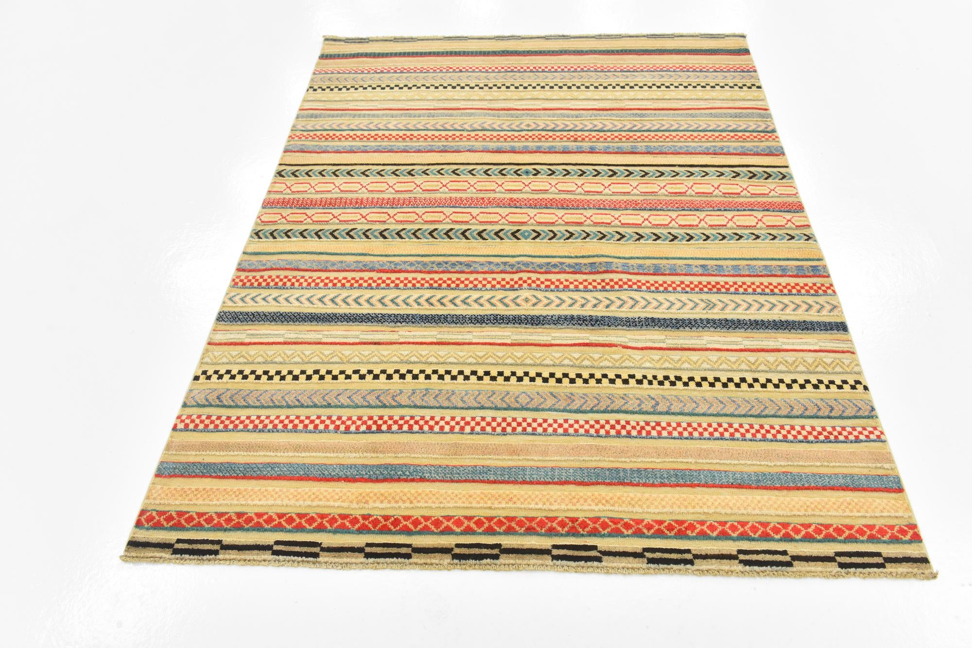 4' 10 x 6' 5 Hand Knotted Modern Ziegler Rug