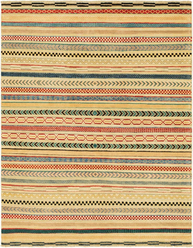 Detail image of 4' 10 x 6' 5 Hand Knotted Modern Ziegler Rug