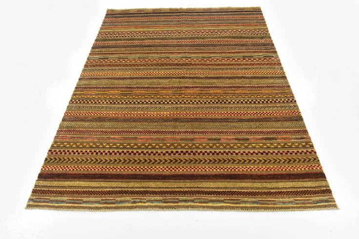 Detail image of 5' x 6' 8 Hand Knotted Modern Ziegler Rug