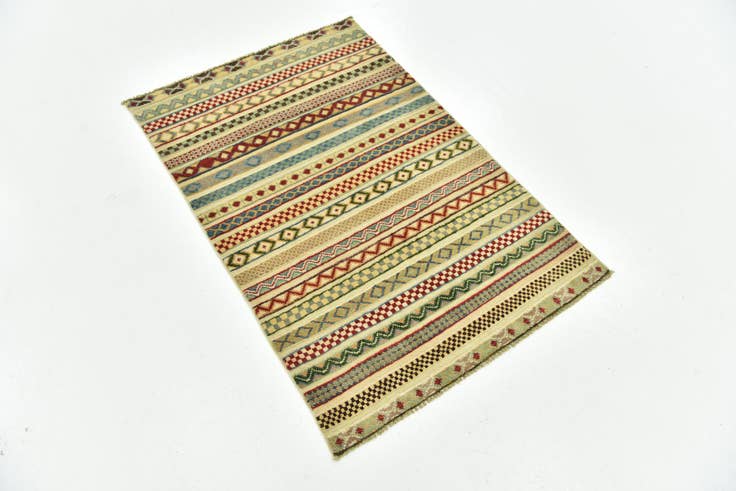 Detail image of 80cm x 115cm Hand Knotted Modern Ziegler Rug