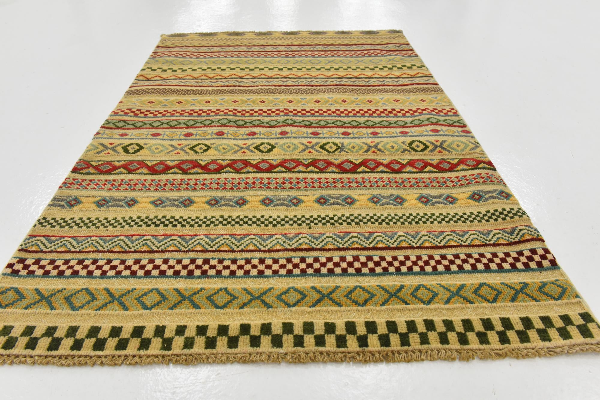 2' 10 x 4' Hand Knotted Modern Ziegler Rug