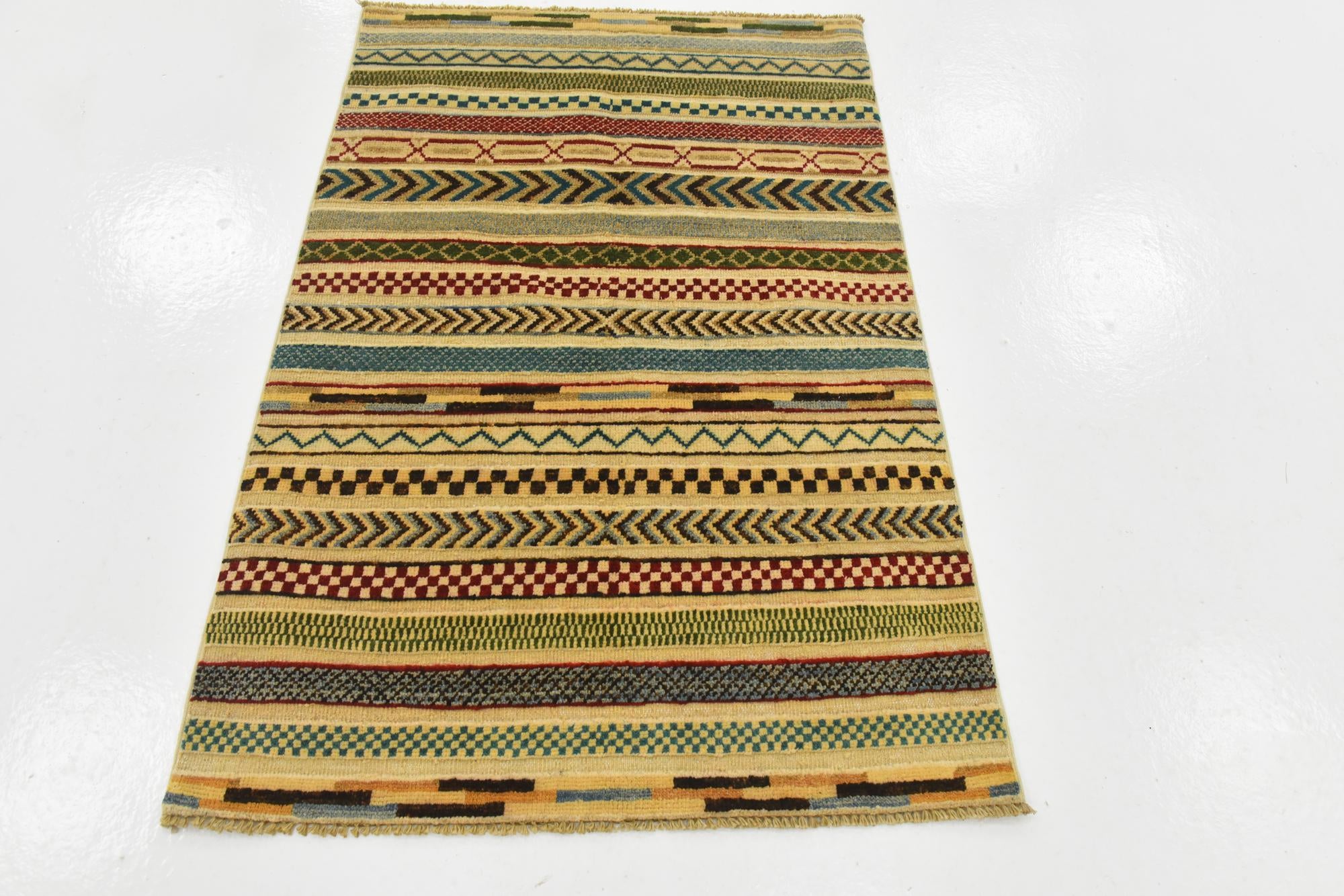 2' 8 x 4' Hand Knotted Modern Ziegler Rug