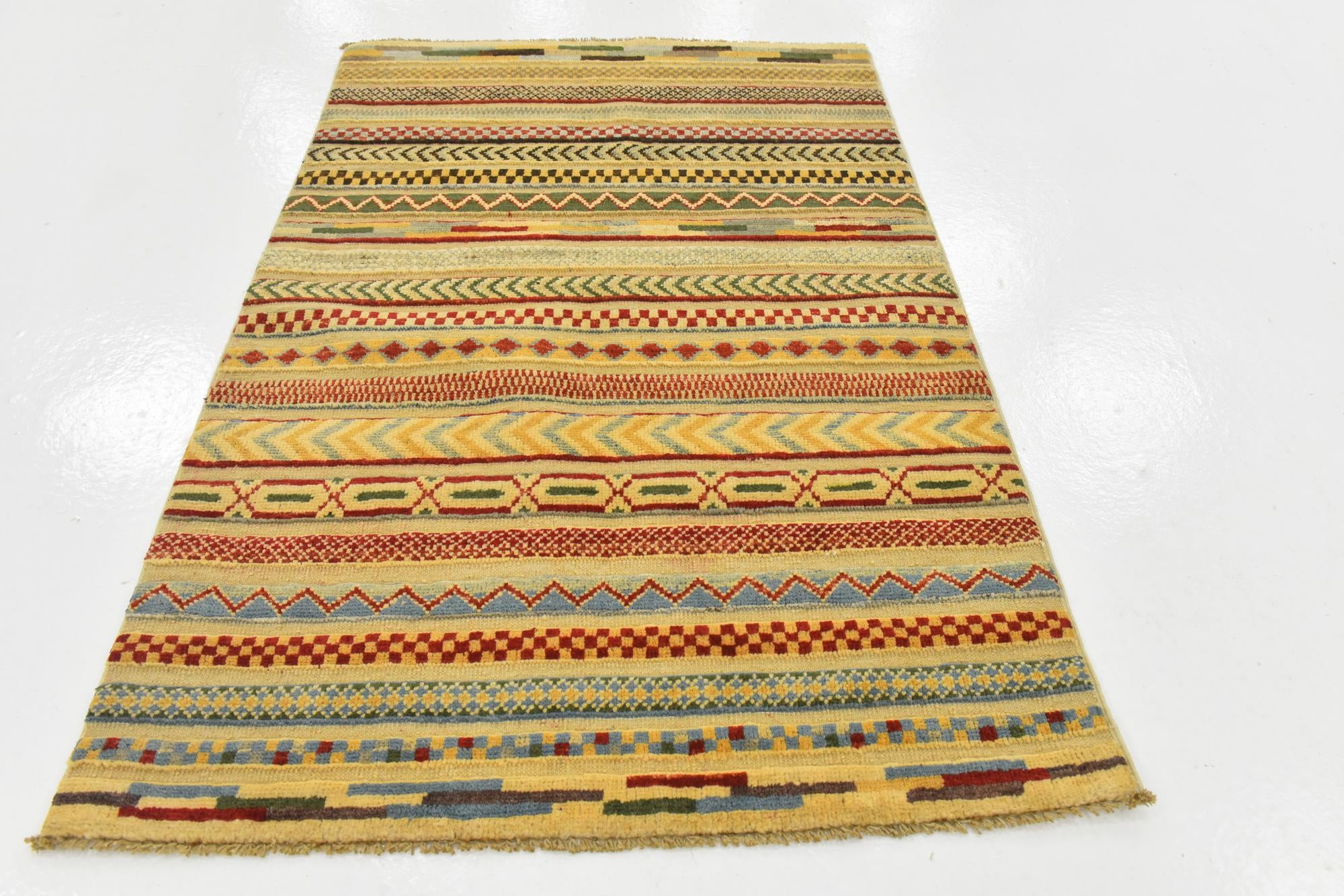 2' 9 x 4' Hand Knotted Modern Ziegler Rug