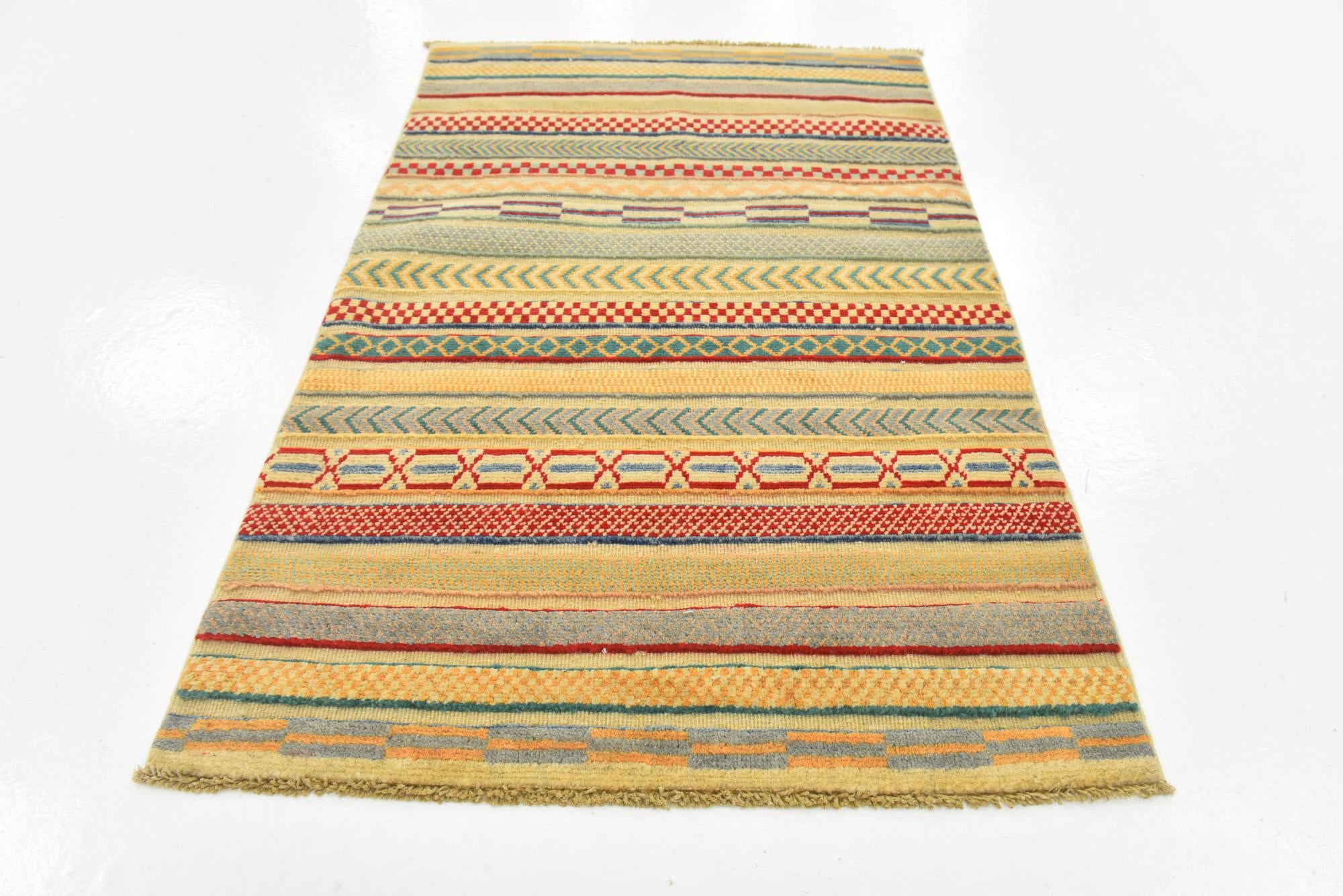 2' 7 x 4' Hand Knotted Modern Ziegler Rug
