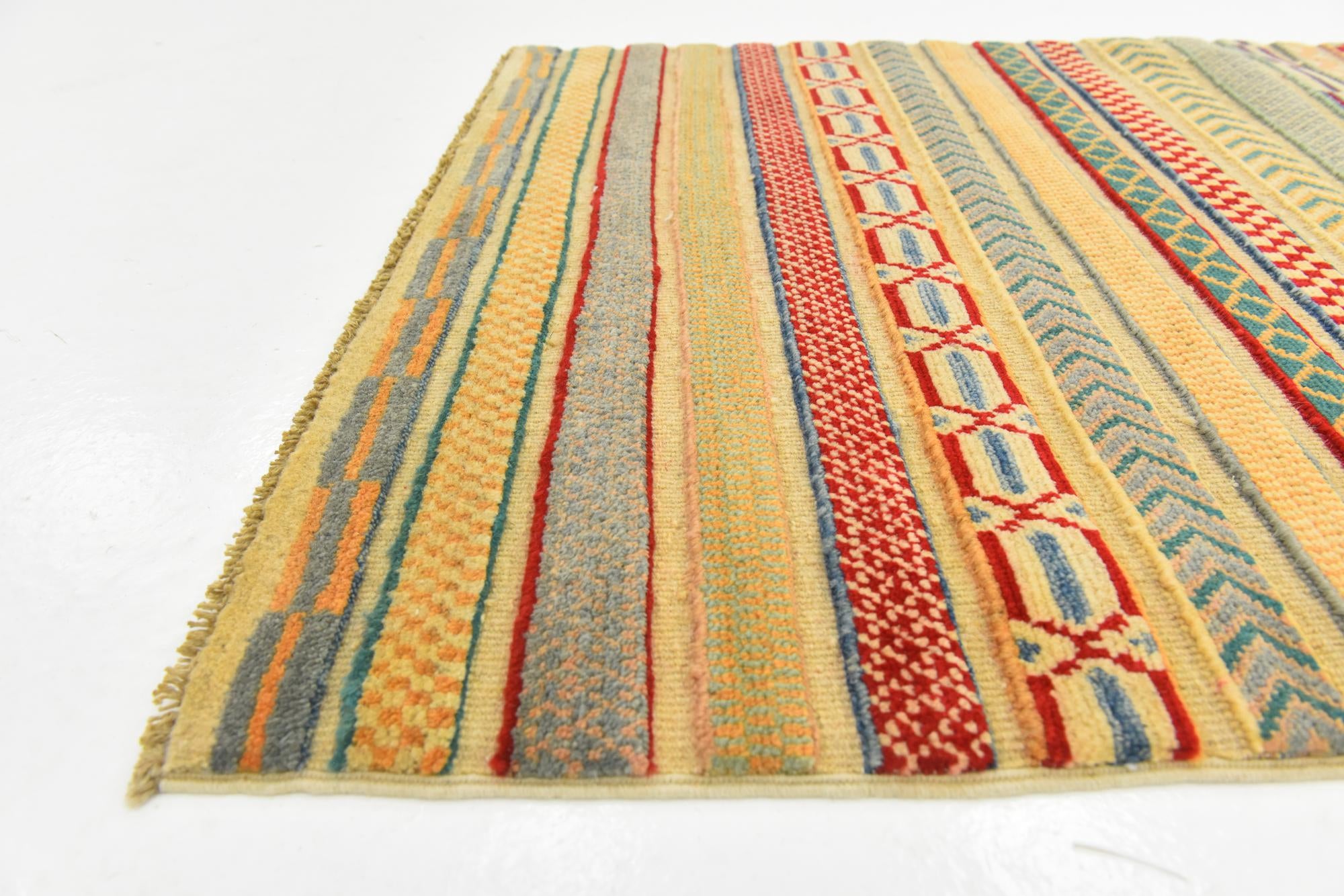 2' 7 x 4' Hand Knotted Modern Ziegler Rug
