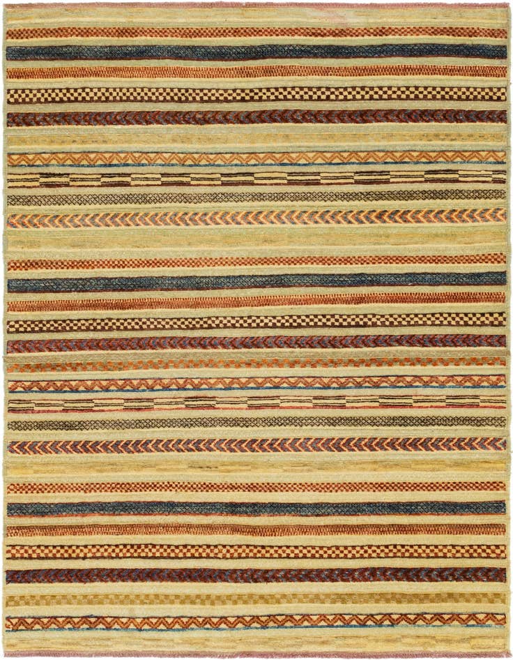 Detail image of 4' x 5' 9 Hand Knotted Modern Ziegler Rug