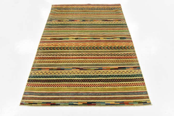 3' 11 x 5' 10 Hand Knotted Modern Ziegler Rug