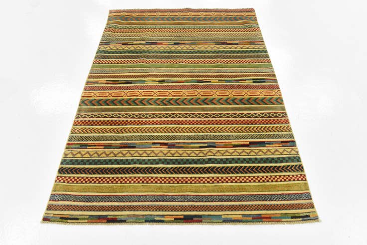 Detail image of 3' 11 x 5' 10 Hand Knotted Modern Ziegler Rug