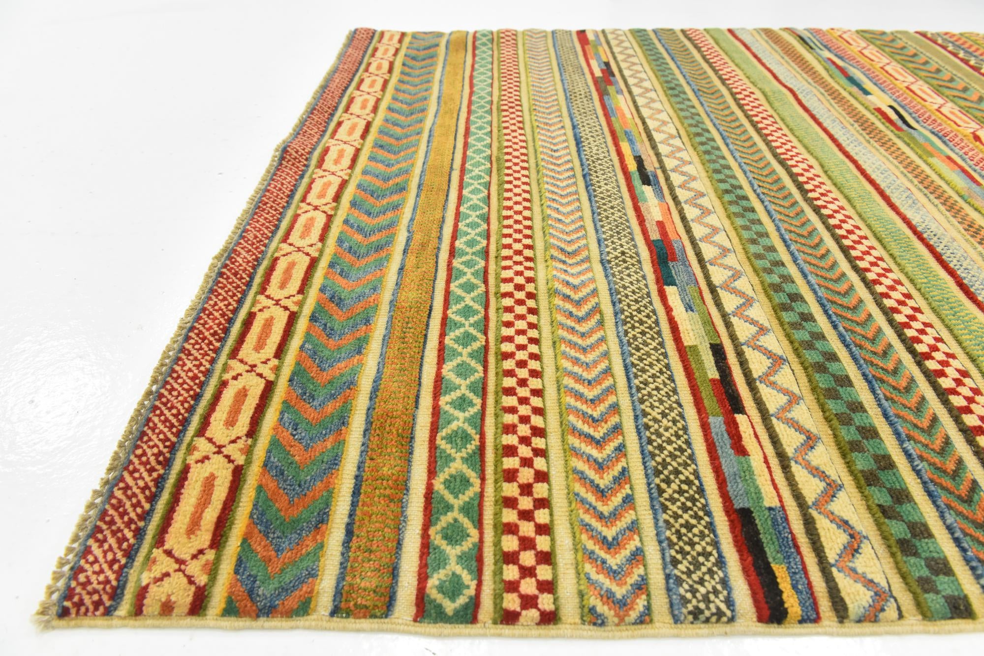 3' 11 x 5' 10 Hand Knotted Modern Ziegler Rug