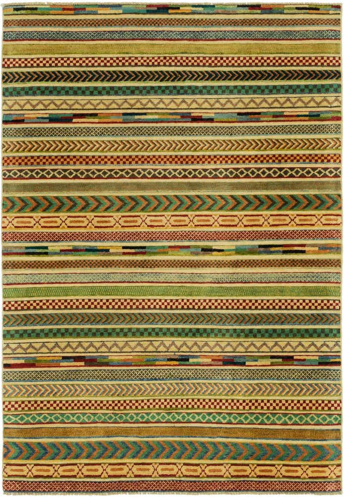 3' 11 x 5' 10 Hand Knotted Modern Ziegler Rug