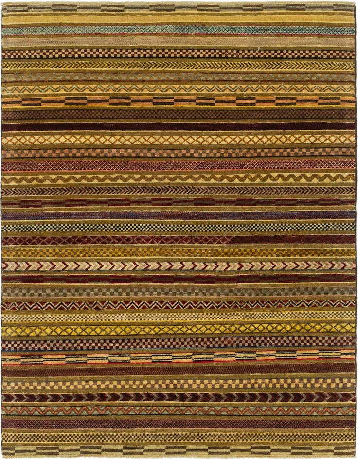 Detail image of 4' x 5' 10 Hand Knotted Modern Ziegler Rug