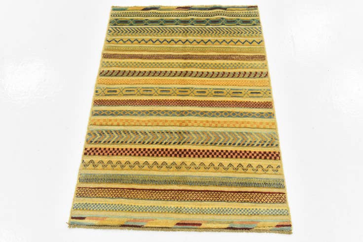 Detail image of 2' 8 x 4' 1 Hand Knotted Modern Ziegler Rug