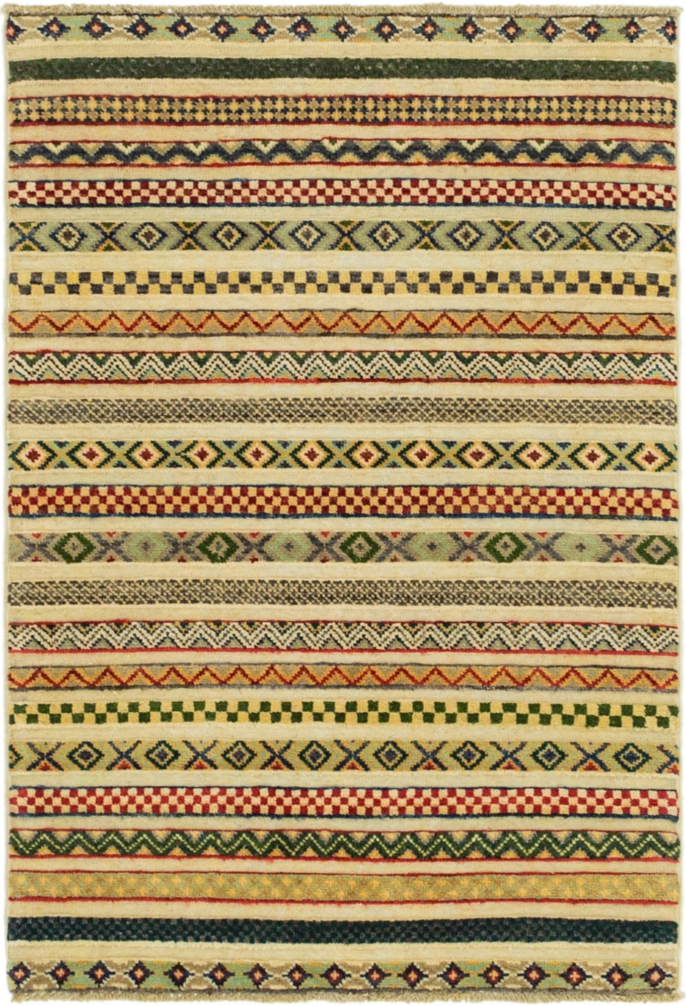 2' 9 x 4' Hand Knotted Modern Ziegler Rug