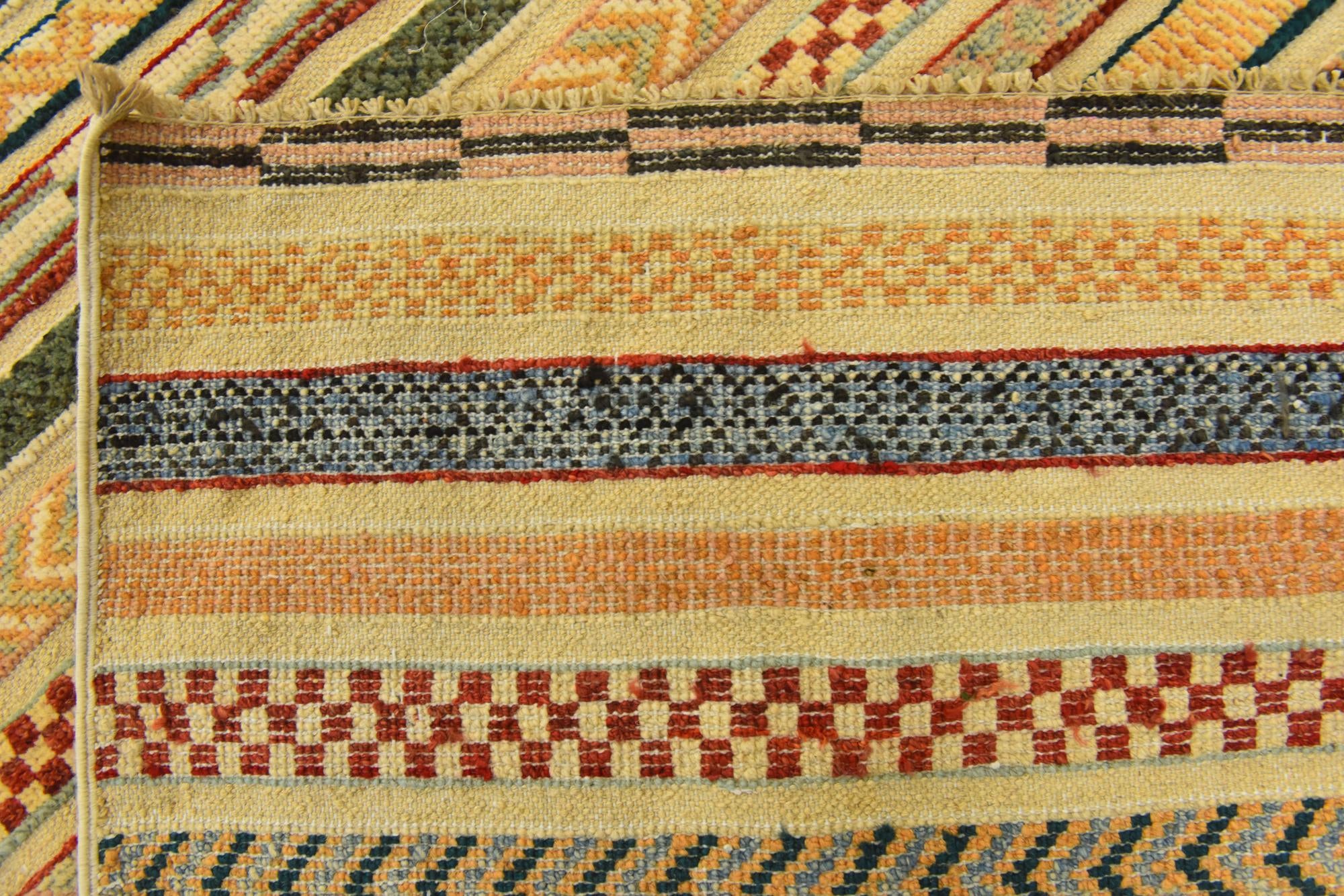 3' 11 x 6' 11 Hand Knotted Modern Ziegler Rug