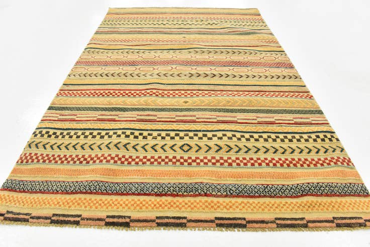 Detail image of 3' 11 x 6' 11 Hand Knotted Modern Ziegler Rug