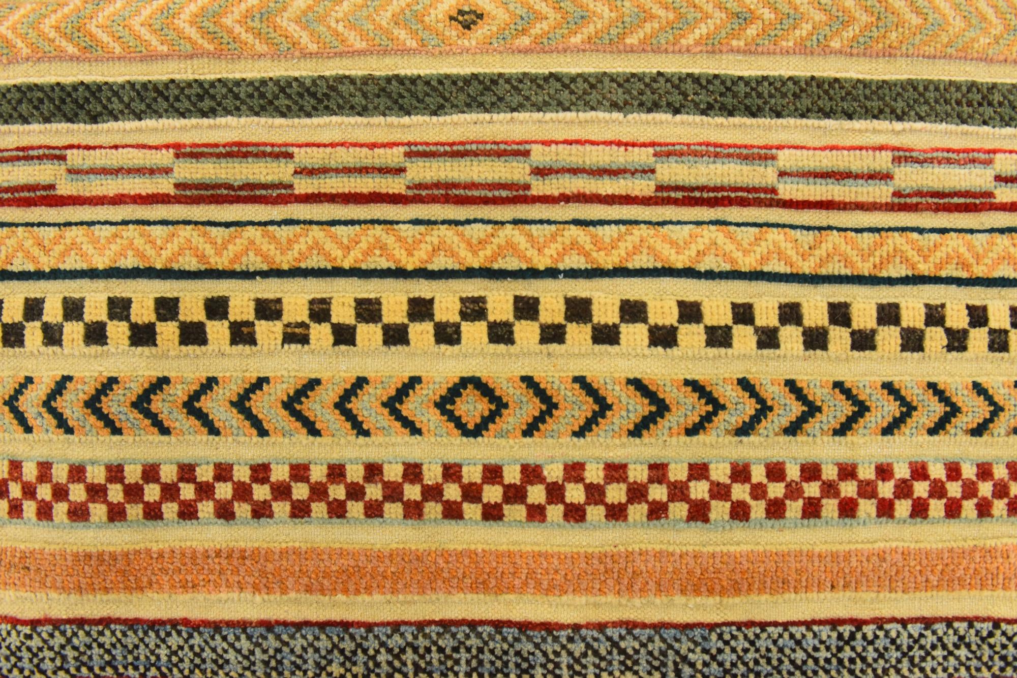 3' 11 x 6' 11 Hand Knotted Modern Ziegler Rug
