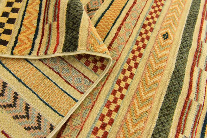 3' 11 x 6' 11 Hand Knotted Modern Ziegler Rug