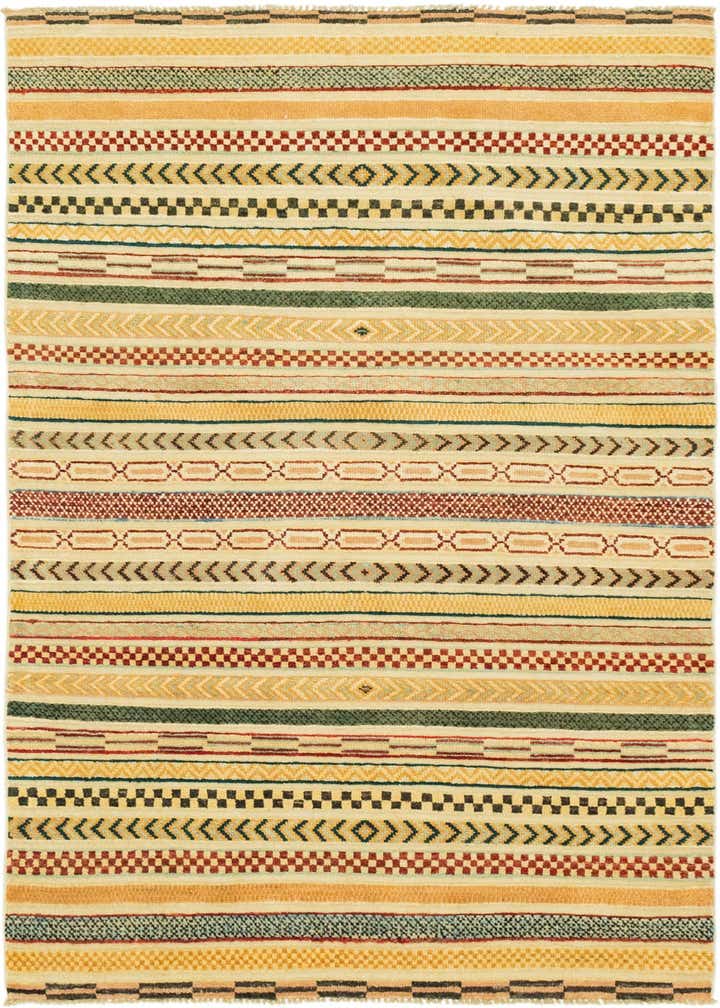 3' 11 x 6' 11 Hand Knotted Modern Ziegler Rug