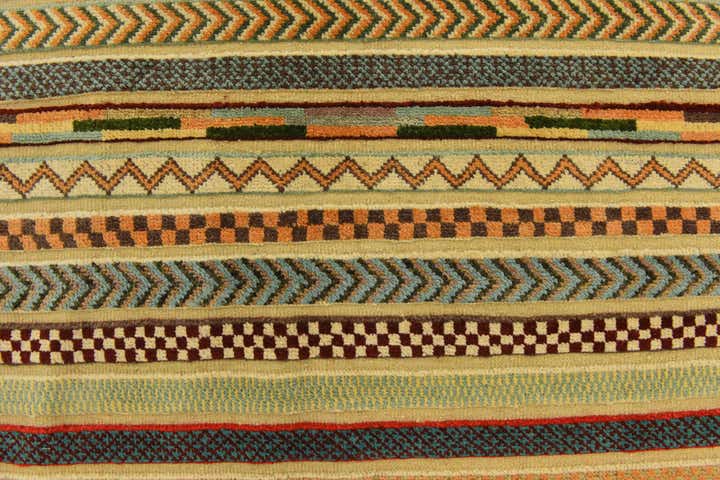 3' 11 x 5' 10 Hand Knotted Modern Ziegler Rug