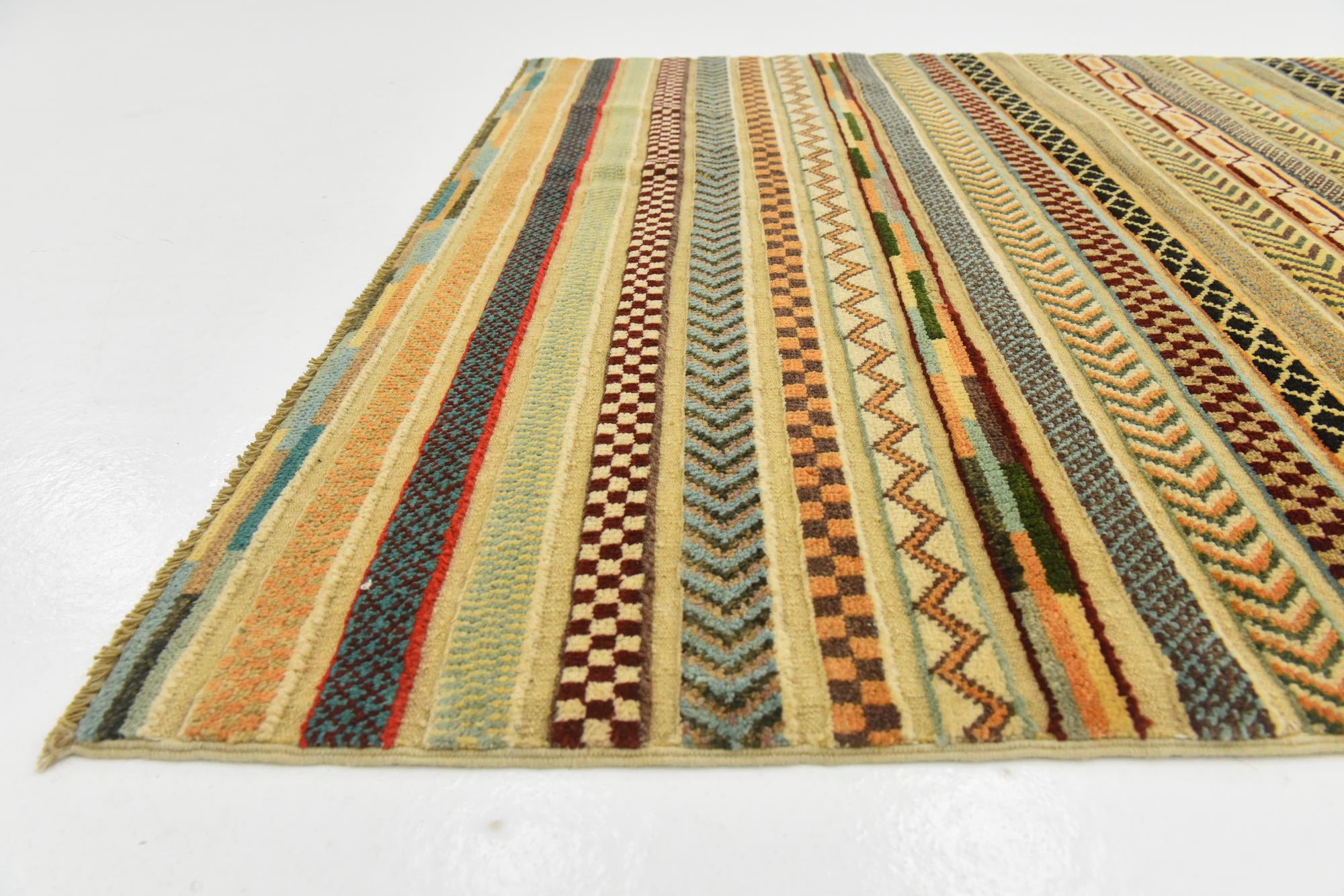 3' 11 x 5' 10 Hand Knotted Modern Ziegler Rug