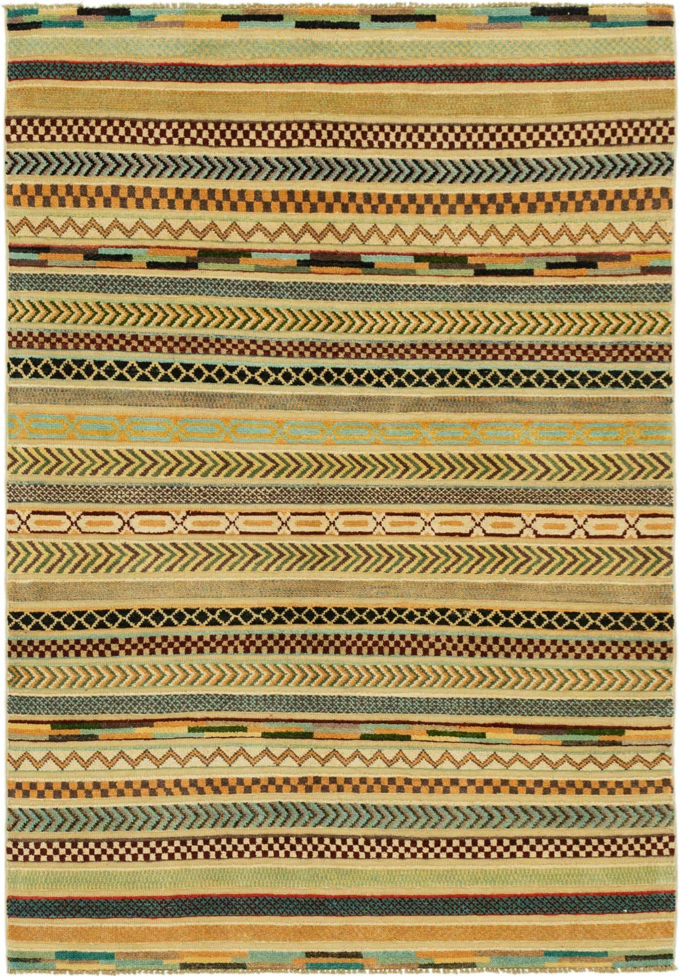 3' 11 x 5' 10 Hand Knotted Modern Ziegler Rug