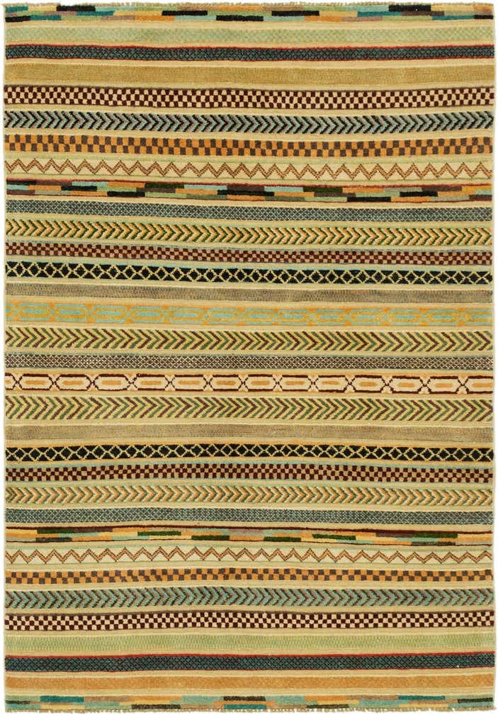 3' 11 x 5' 10 Hand Knotted Modern Ziegler Rug