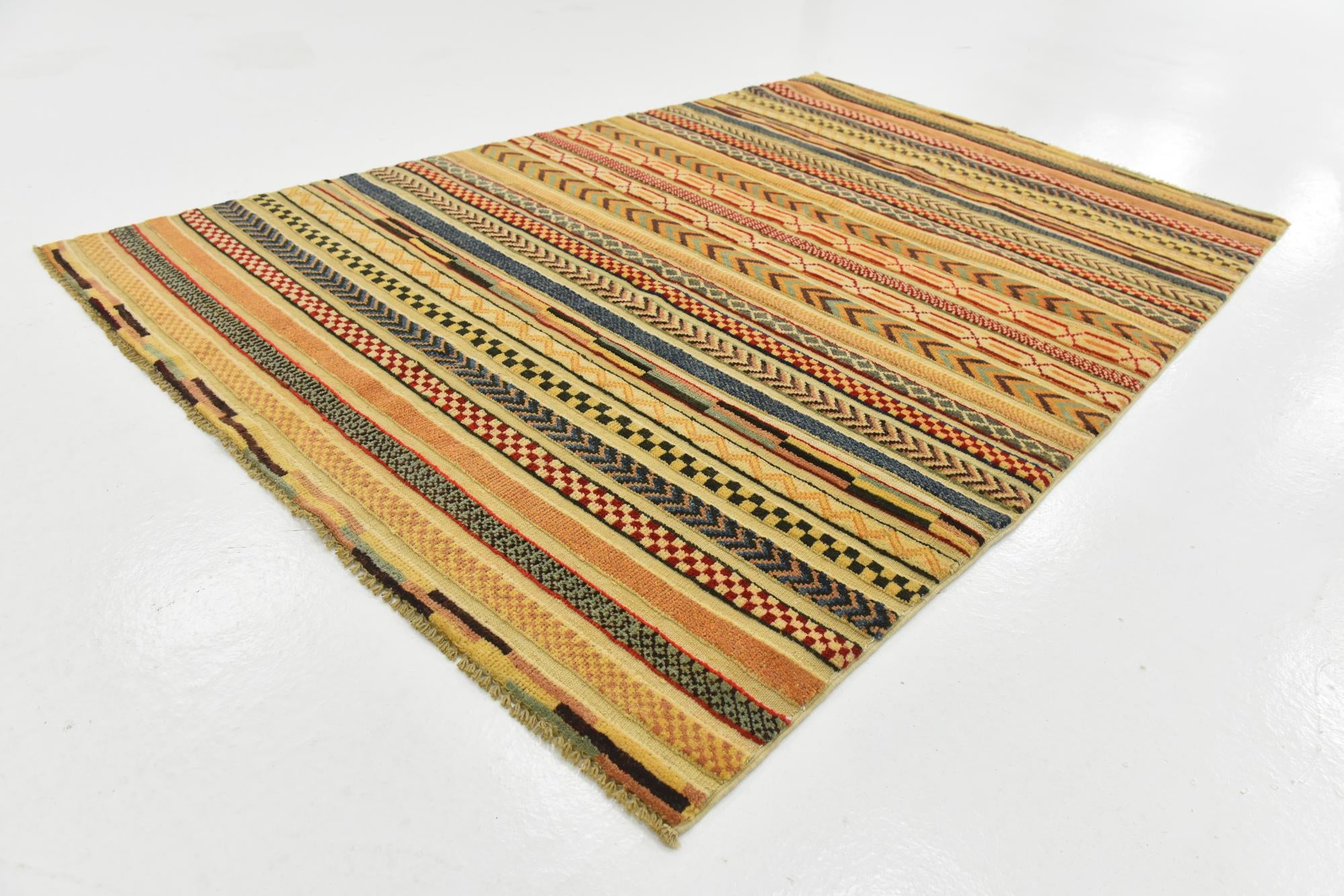 3' 9 x 5' 10 Hand Knotted Modern Ziegler Rug
