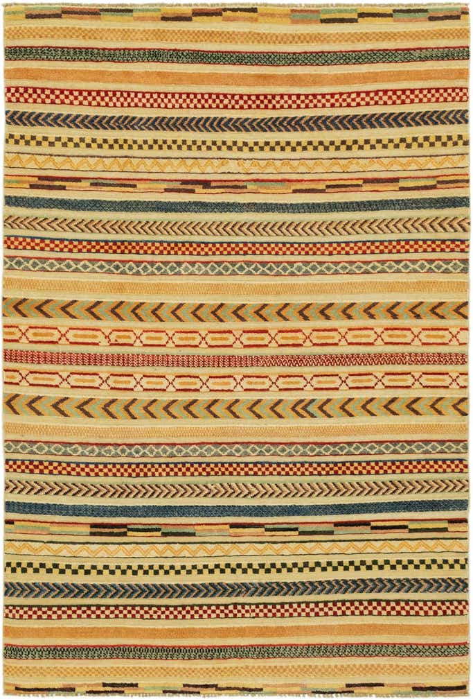 3' 9 x 5' 10 Hand Knotted Modern Ziegler Rug