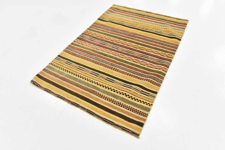 3' 11 x 5' 11 Hand Knotted Modern Ziegler Rug