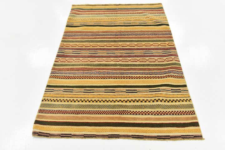 3' 11 x 5' 11 Hand Knotted Modern Ziegler Rug