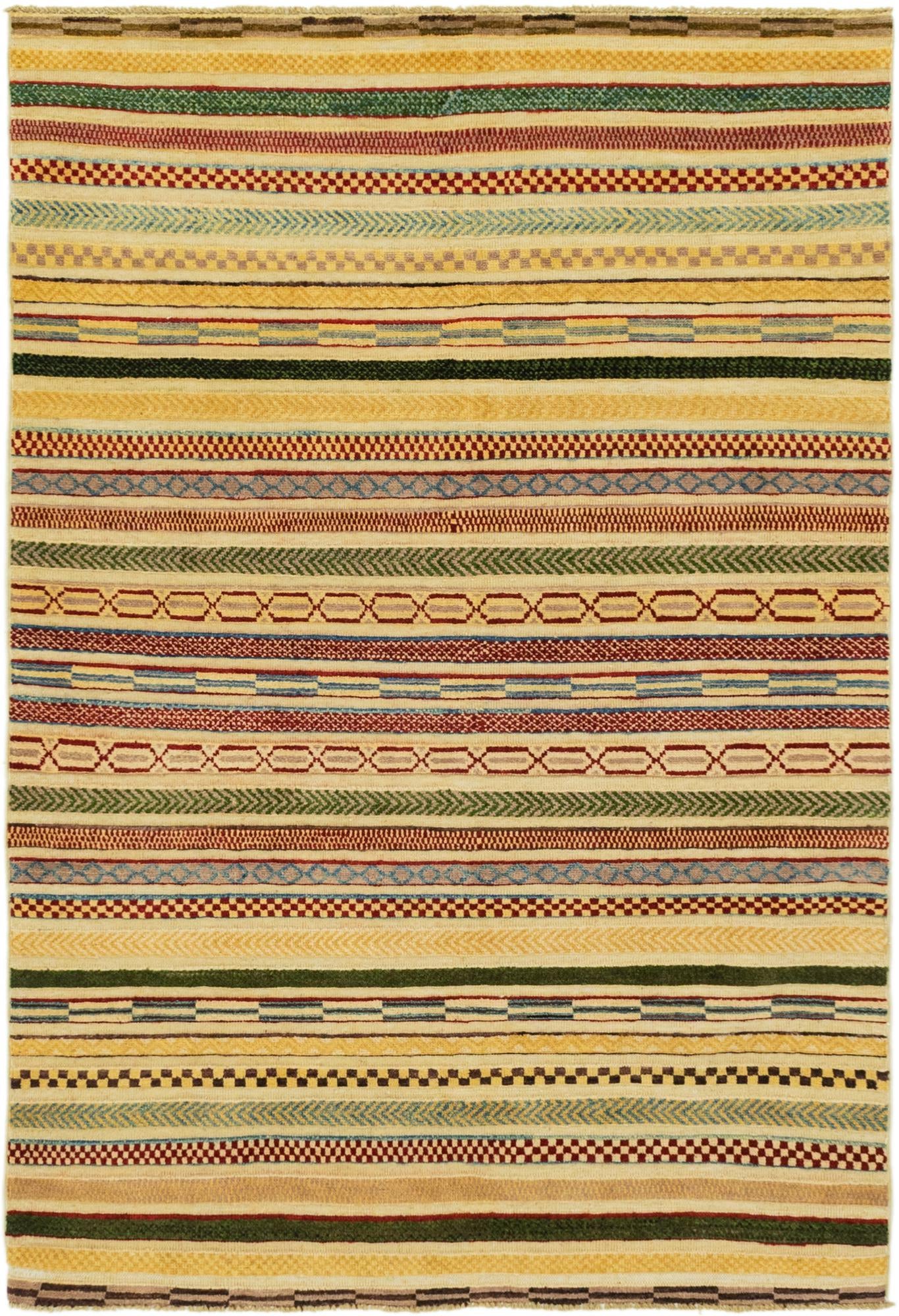 3' 11 x 5' 11 Hand Knotted Modern Ziegler Rug
