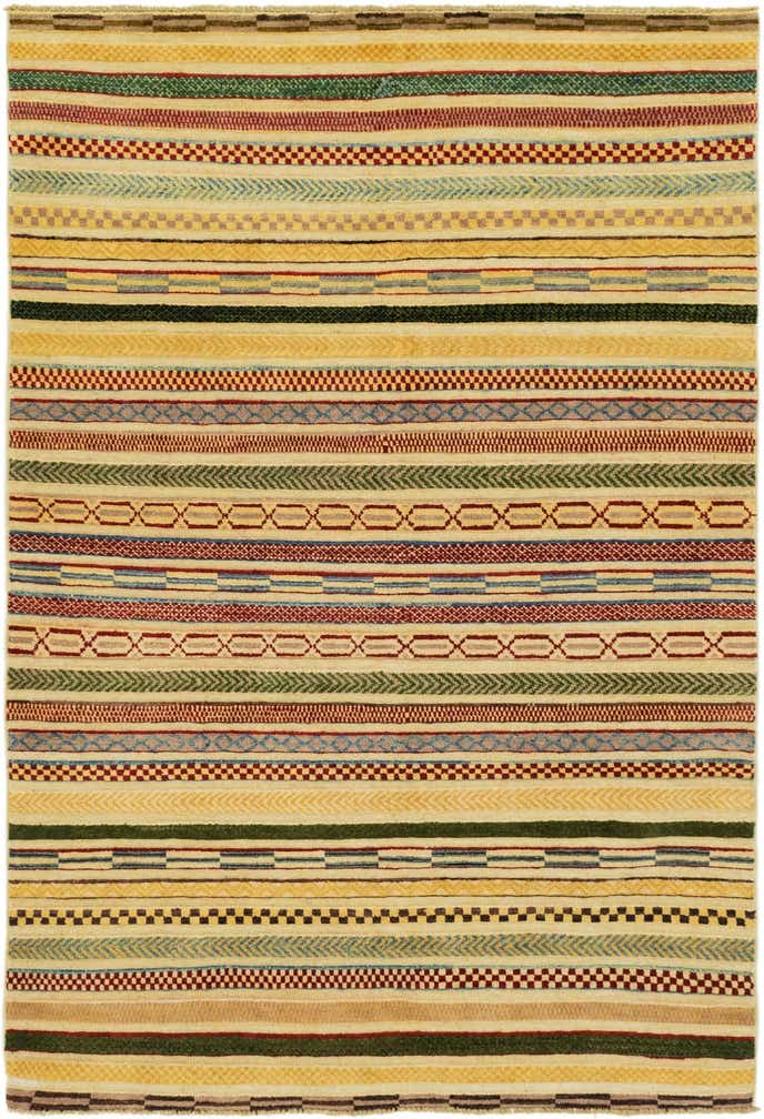 3' 11 x 5' 11 Hand Knotted Modern Ziegler Rug