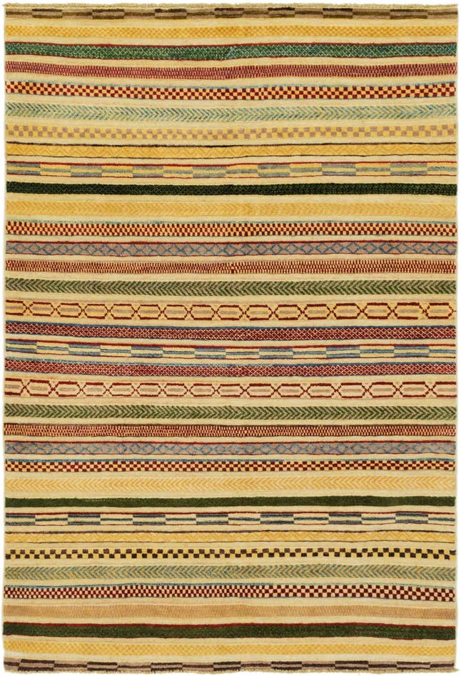 Detail image of 3' 11 x 5' 11 Hand Knotted Modern Ziegler Rug
