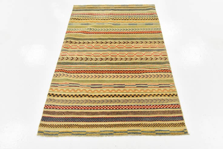 Detail image of 3' 6 x 5' 9 Hand Knotted Modern Ziegler Rug