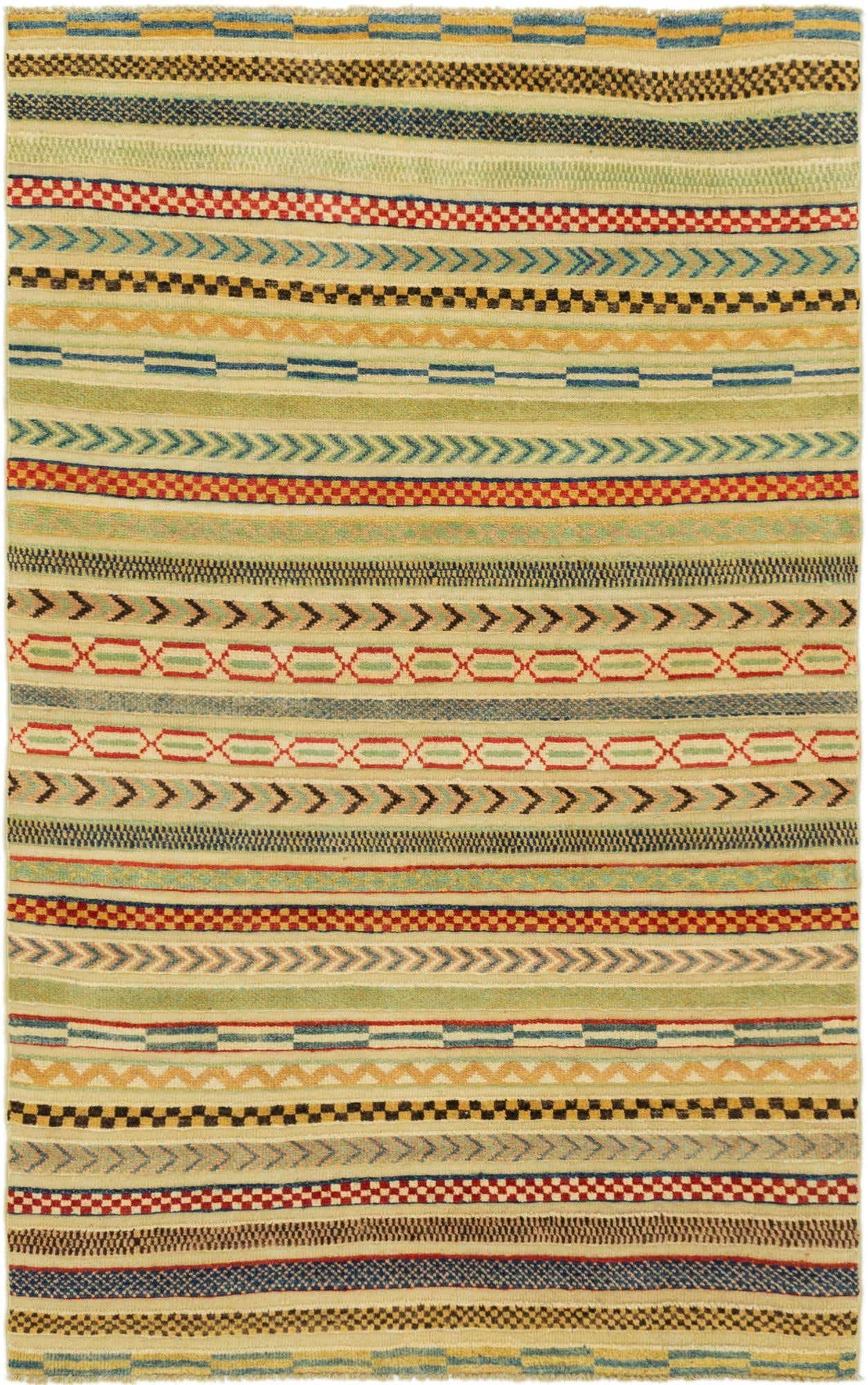 3' 6 x 5' 9 Hand Knotted Modern Ziegler Rug